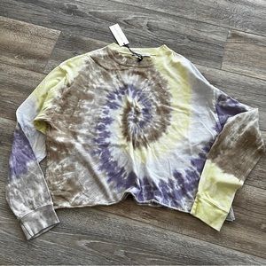 Daydreamer long sleeve tie dye cropped tee